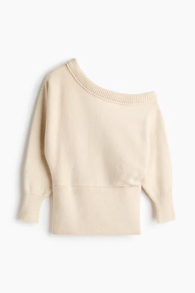 H&m One-shoulder Sweater In Neutral