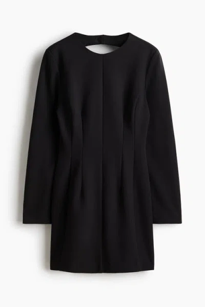 H&m Open-back Dress In Black