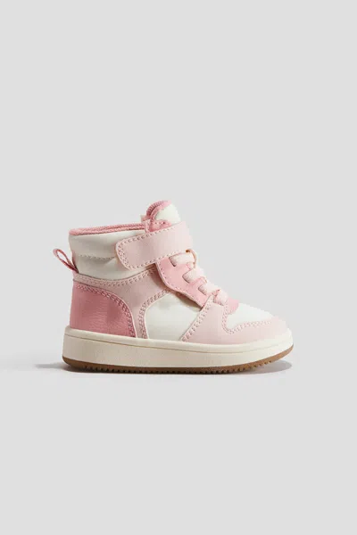 H&m Open-front High Tops In Pink