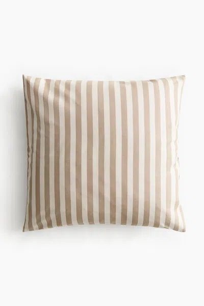 H&m Outdoor Cushion Cover In Beige/striped