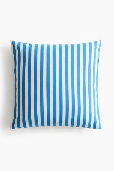 H&m Outdoor Cushion Cover In Blue/striped