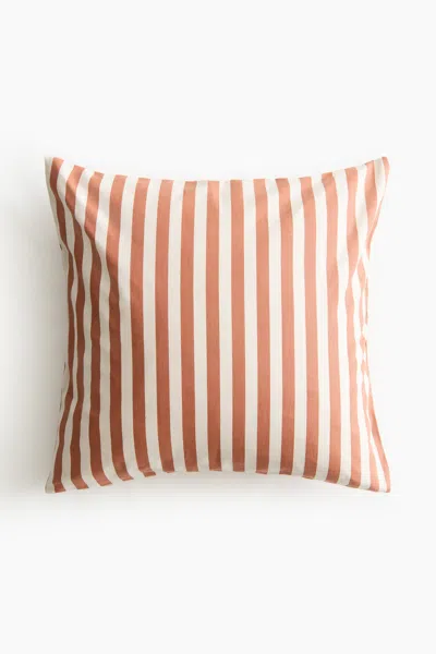 H&m Outdoor Cushion Cover In Orange/striped
