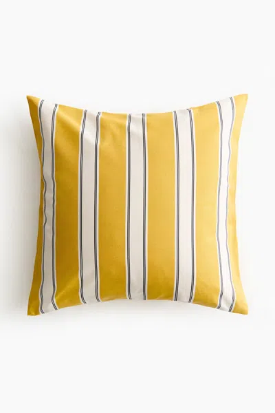 H&m Outdoor Cushion Cover In Yellow/striped