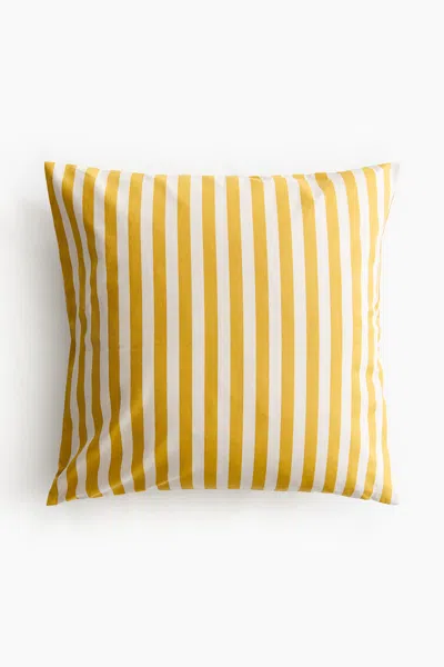 H&m Outdoor Cushion Cover In Yellow/striped