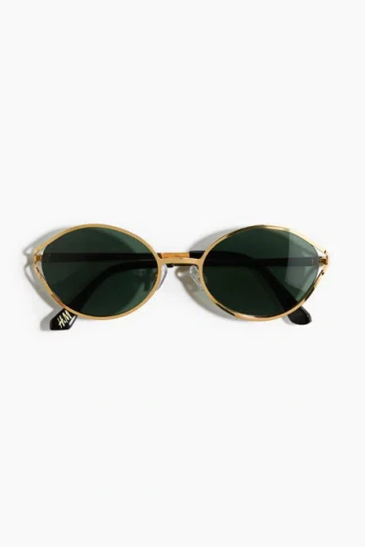 H&m Oval Sunglasses In Green
