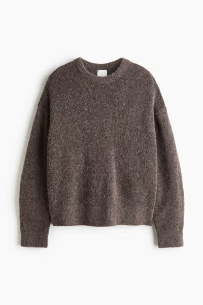 H&m Oversized Alpaca-blend Sweater In Brown