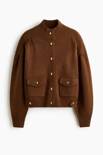 H&m Oversized Cardigan In Brown