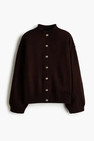 H&m Oversized Cardigan In Brown