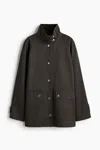 H&m Oversized Cargo Jacket In White