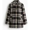 H&m Oversized Coat In Black
