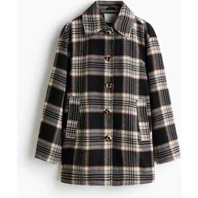 H&m Oversized Coat In Black