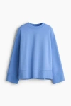 H&m Oversized Cotton Sweatshirt In Blue