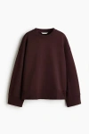 H&m Oversized Cotton Sweatshirt In Brown