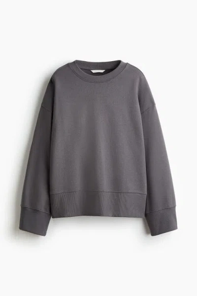 H&m Oversized Cotton Sweatshirt In Blue