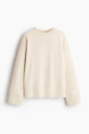 H&m Oversized Cotton Sweatshirt In Neutral