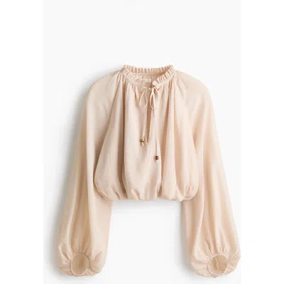 H&m Oversized Crêpe Blouse In Orange