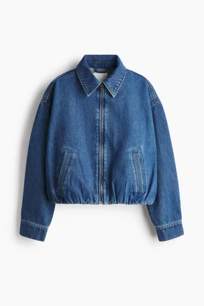 H&m Oversized Denim Jacket In Blue