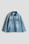 H&m Oversized Denim Overshirt In Blue