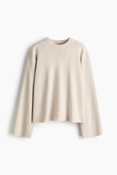 H&m Oversized Fine-knit Sweater In Neutral