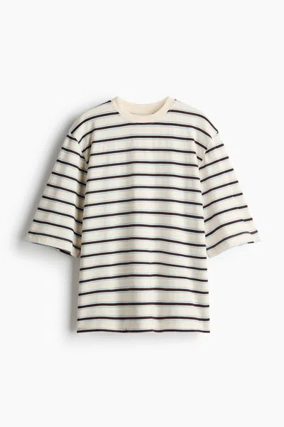 H&m Oversized Fine-knit T-shirt In Multi