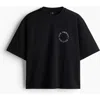 H&m Oversized Fit Boxy-style T-shirt In Black