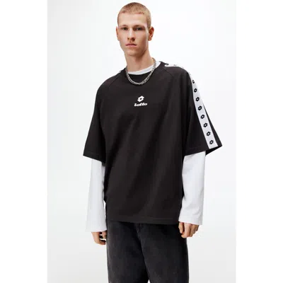 H&m Oversized Fit Cotton T-shirt In Black