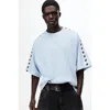 H&m Oversized Fit Cotton T-shirt In Blue