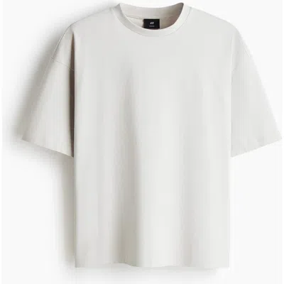 H&m Oversized Fit Cotton T-shirt In White