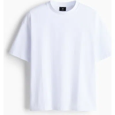 H&m Oversized Fit Cotton T-shirt In White