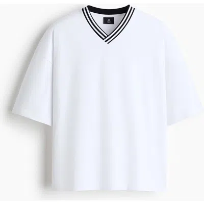 H&m Oversized Fit Cotton T-shirt In White
