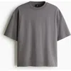 H&m Oversized Fit Interlock T-shirt In Gray