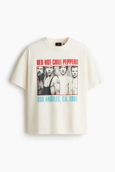 H&m Oversized Fit T-shirt In White