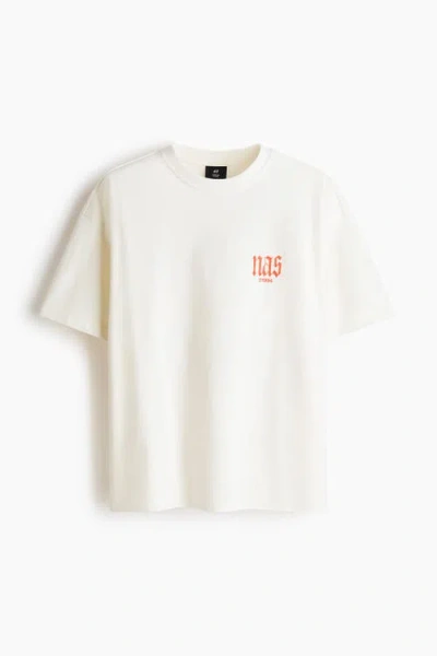 H&m Oversized Fit T-shirt In White