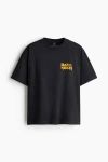 H&m Oversized Fit T-shirt In Black