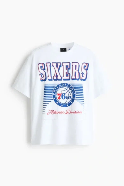 H&m Oversized Fit T-shirt In White