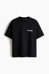 H&m Oversized Fit T-shirt In Black