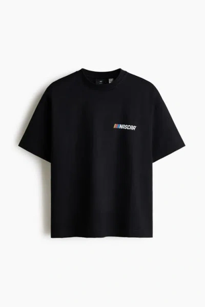 H&m Oversized Fit T-shirt In Black
