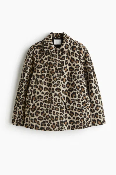 H&m Oversized Jacket In Animal Print