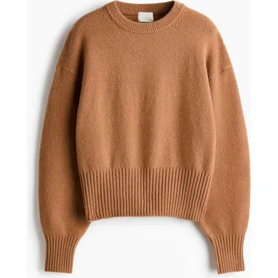 H&m Oversized Jumper In Brown