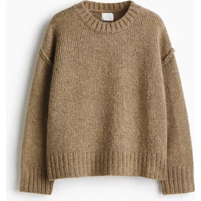 H&m Oversized Jumper In Brown