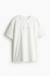 H&m Oversized Printed T-shirt In White
