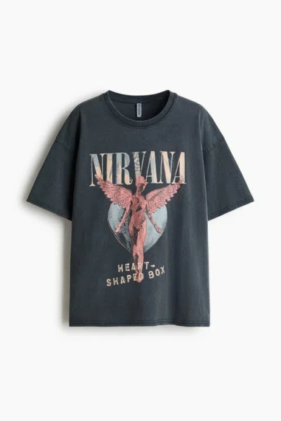 H&m Oversized Print-motif T-shirt In Multi