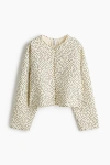 H&m Oversized Quilted Jacket In Neutral