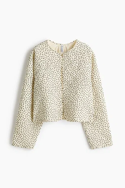 H&m Oversized Quilted Jacket In Neutral