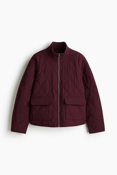 H&m Oversized Quilted Jacket In Red