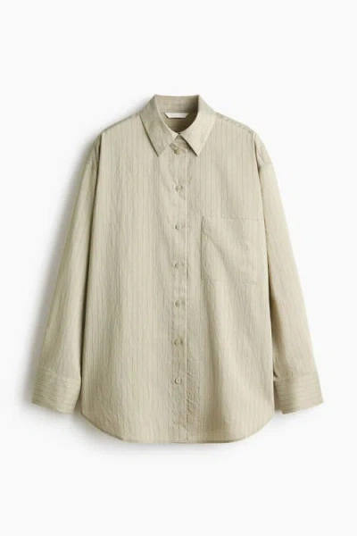 H&m Oversized Shirt In Green