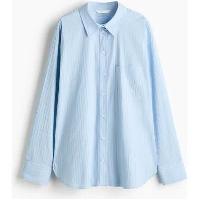 H&m Oversized Shirt In Blue