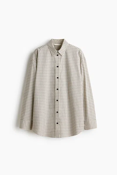 H&m Oversized Shirt In Neutral