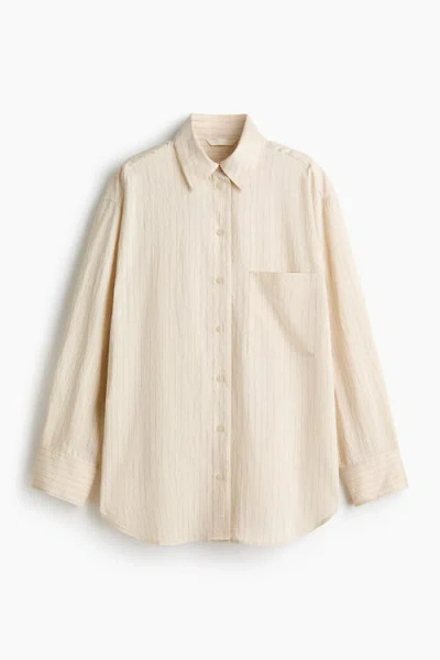 H&m Oversized Shirt In Neutral