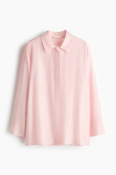 H&m Oversized Shirt In Pink